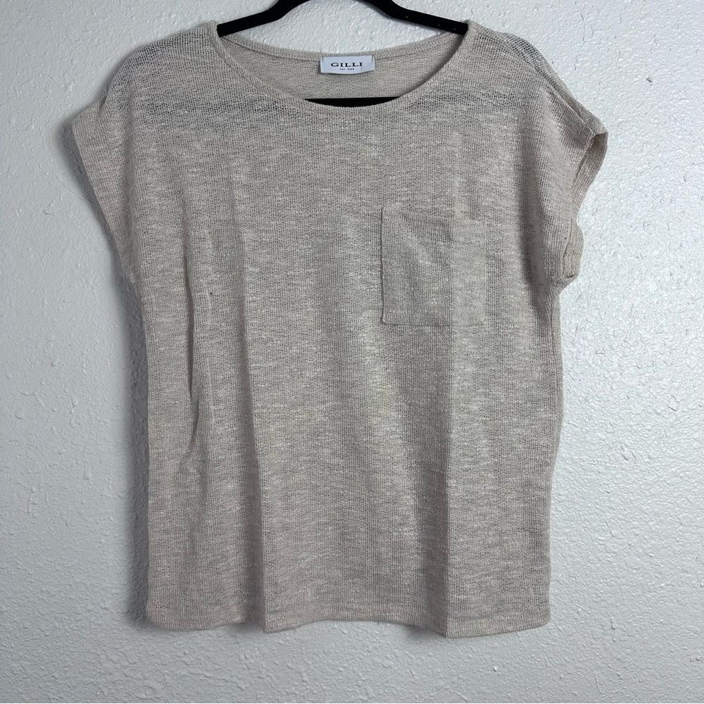 Gilli Women's Cream Short Sleeve Top